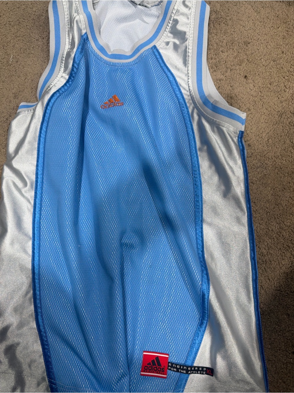 (Vintage) adidas Kids' Blue & Silver Athletic Tank Top